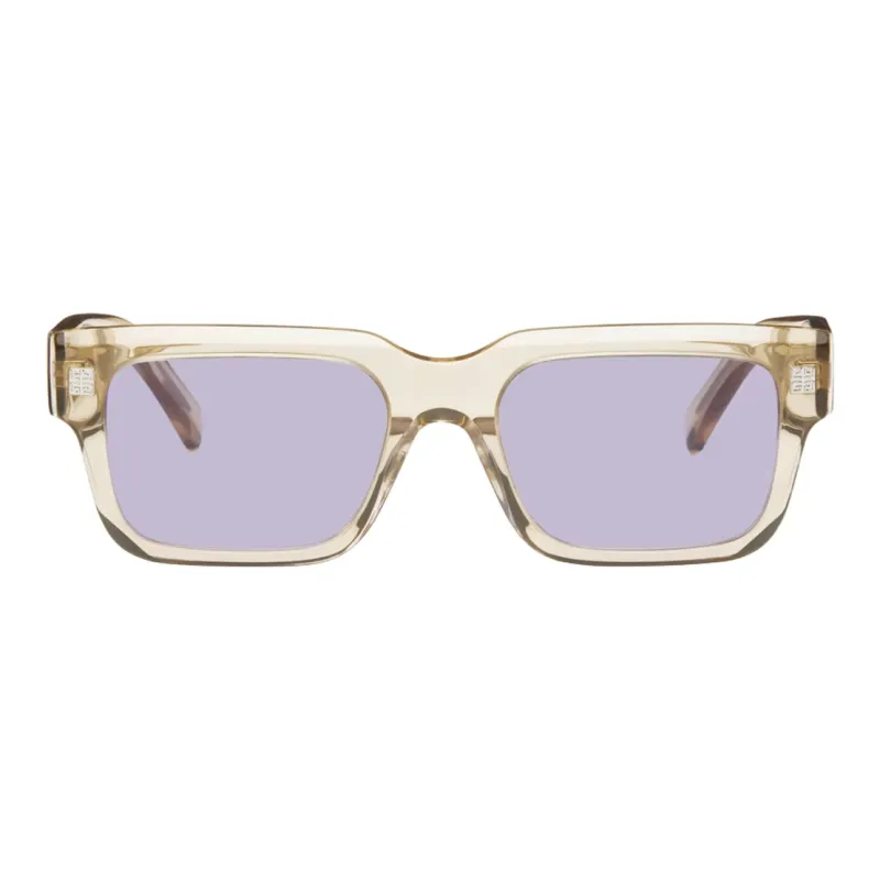 GIVENCHY Rectangular Sunglasses Men's Yellow-0