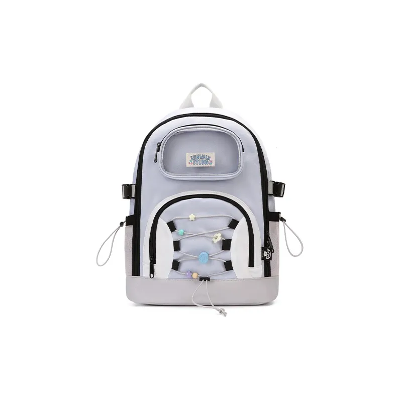VANWALK Fabric Backpack Regular Unisex Yellow/Green/Blue-9