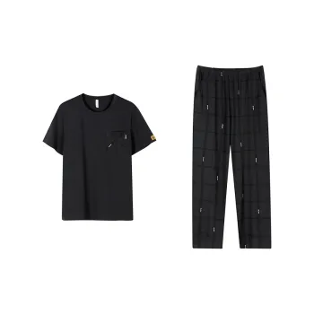 Follow The United States Pajama Set Men's Pale Ink Gray