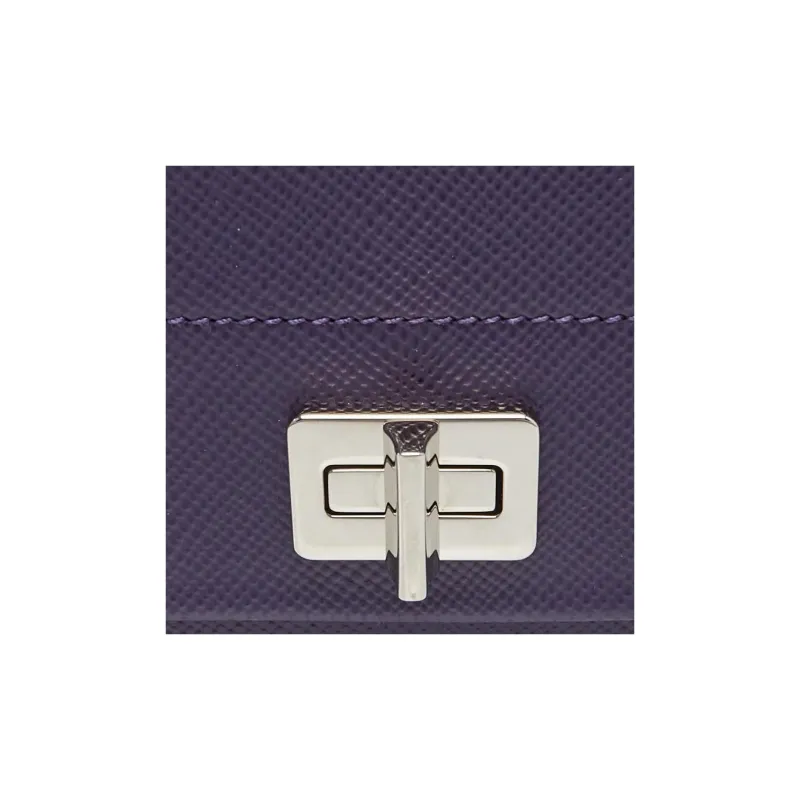 PRADA Uva Saffiano Leather Crossbody Bag Shoulder Bag Women's Dark Purple-9