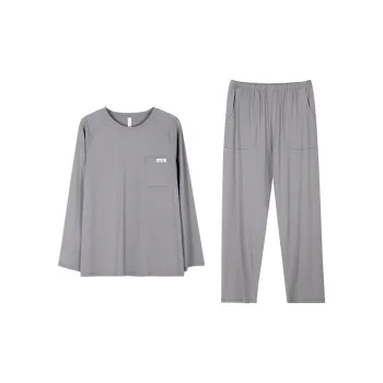 Follow The United States Pajama Set Men's Silver Frost Gray