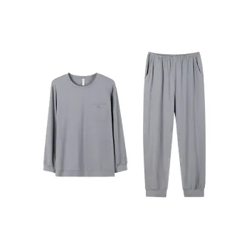 Follow The United States Pajama Set Men's Silver Frost Gray