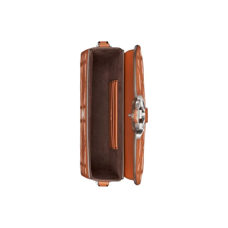 DIOR Cannage Cosmo Leather Shoulder Bag Crossbody Bag Mini Men's Cognac-4