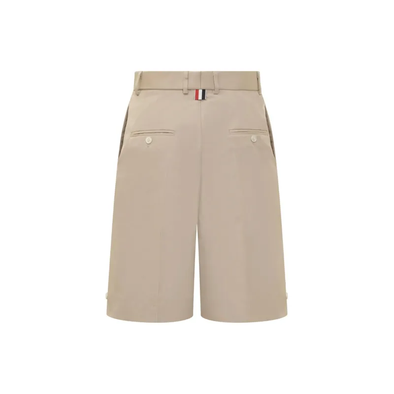 THOM BROWNE High Waisted Above Knee Length Shorts-1