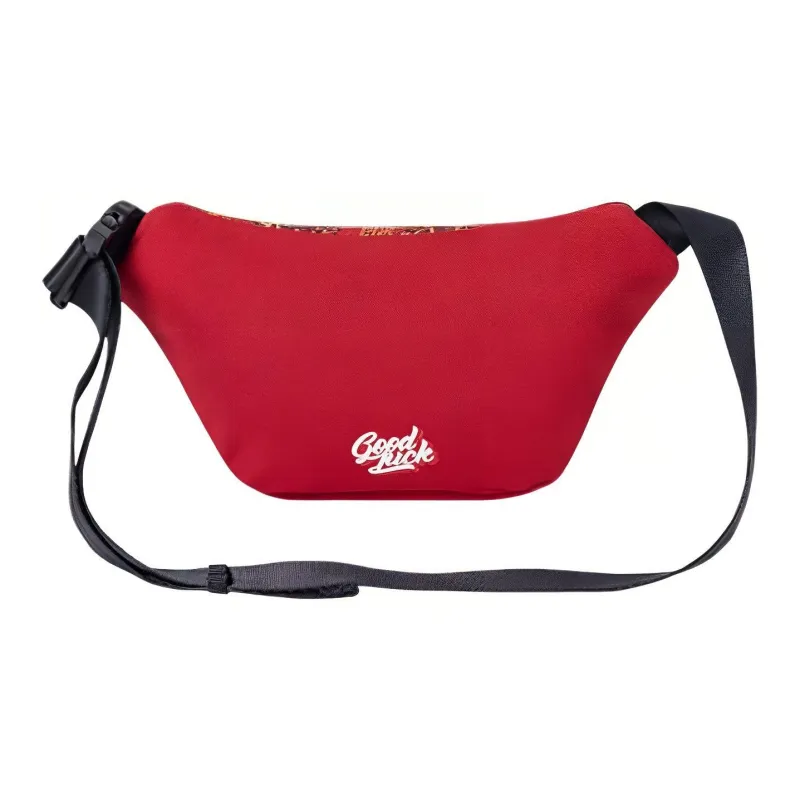 Anta Life Collection Fabric Shoulder Bag, Crossbody Bag, Fanny Pack, Sling Bag Unisex Red-3