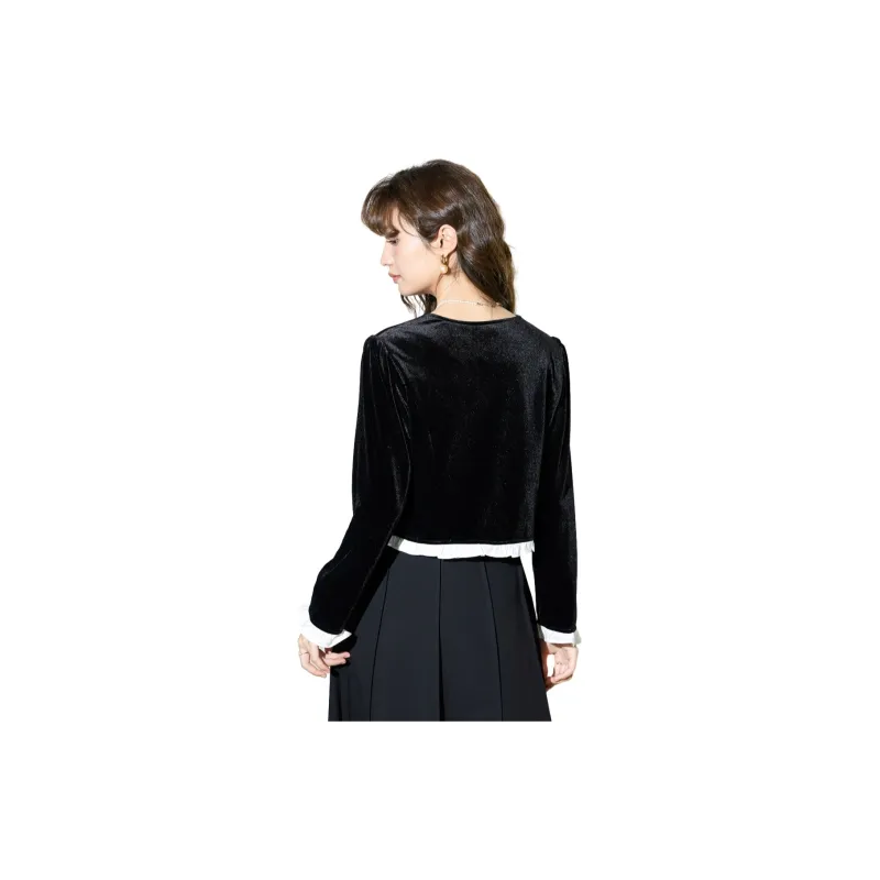 SMEN Crop Tops Women's Black-1