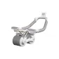 [Pearl White]Upgraded Timer Version Elbow Support Abdominal Roller-Phone Stand/Automatic Rebound/Includes Knee Pad