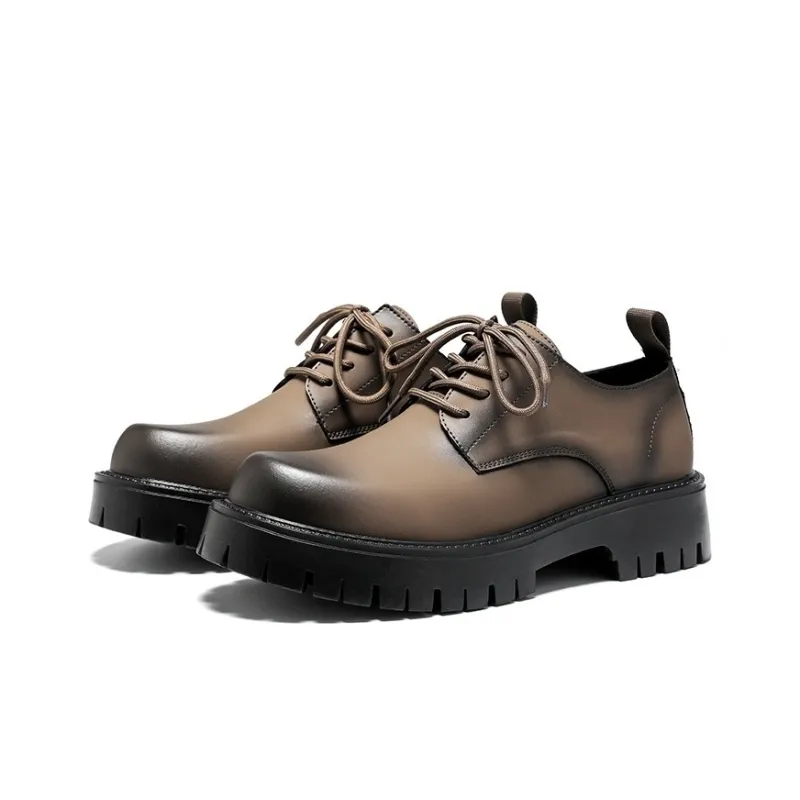 ZUWUDONG Men's Casual Shoes Men Low Top Dark Brown/Black-4