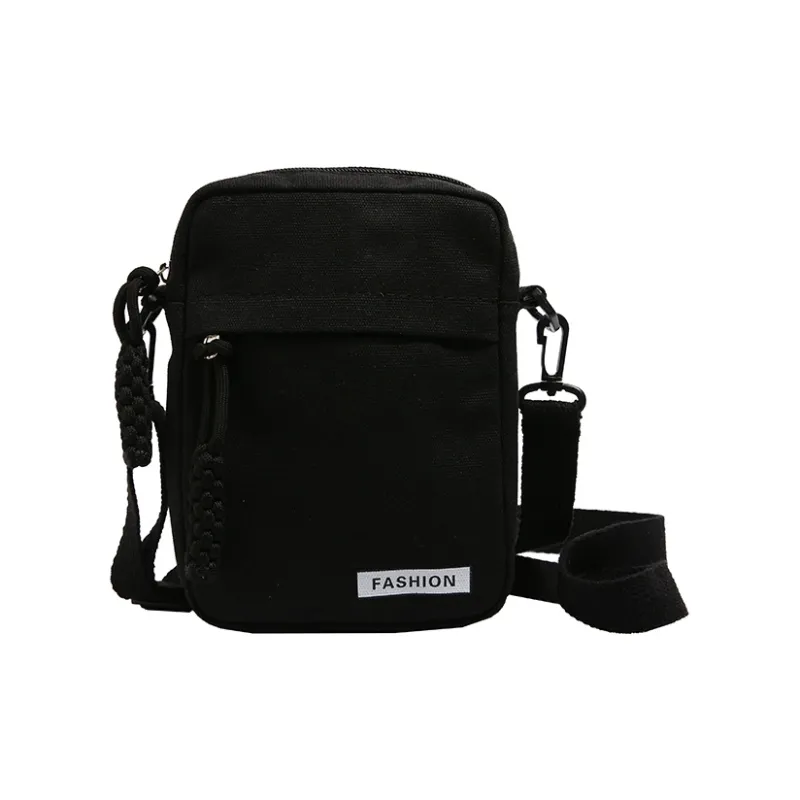 Parker Bear Canvas Canvas Bag Shoulder Bag Crossbody Bag Regular Unisex Black/Blue/Khaki/White-16