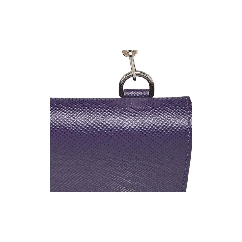 PRADA Uva Saffiano Leather Crossbody Bag Shoulder Bag Women's Dark Purple-7