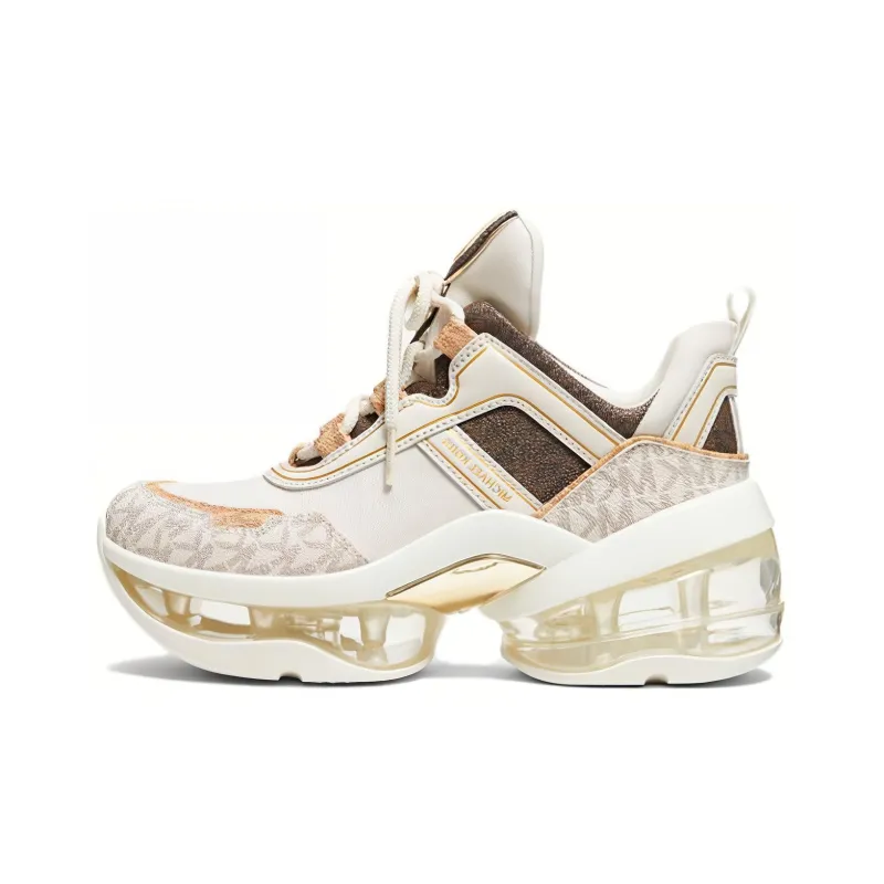 MICHAEL KORS Olympia Low-Top Casual Shoes Women's Cream Yellow-0