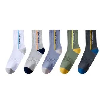 H YXIANG Mid Calf Socks Men's 5 Pack
