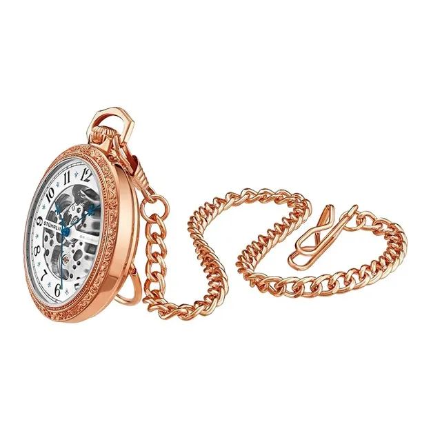 STUHRLING STUHRLING Mechanical Movement Manual Mechanical Movement Pocket Watches 48mm Unisex Rose Gold Rosegold979.04-2