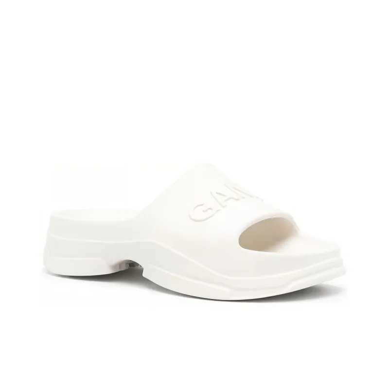 GANNI Embossed-logo Slide Sandals - POIZON