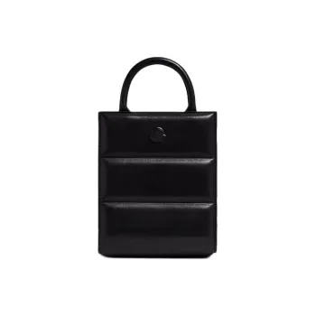 Moncler Calfskin Tote Bag Shopping Bag Shoulder Bag Crossbody Bag Handbag Mini Women's Black