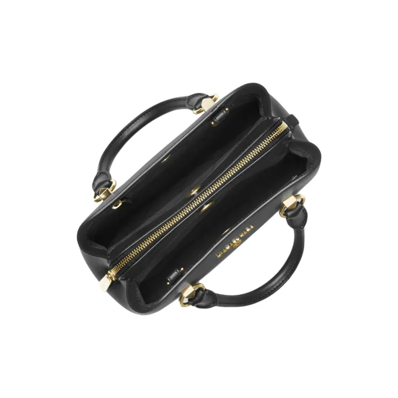 MICHAEL KORS Edith Leather Shoulder Bag Crossbody Bag Handbag Small Size Women's Pure Black-3