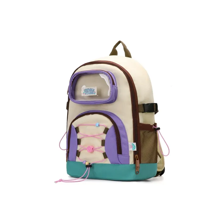 VANWALK Fabric Backpack Regular Unisex Yellow/Green/Blue-1