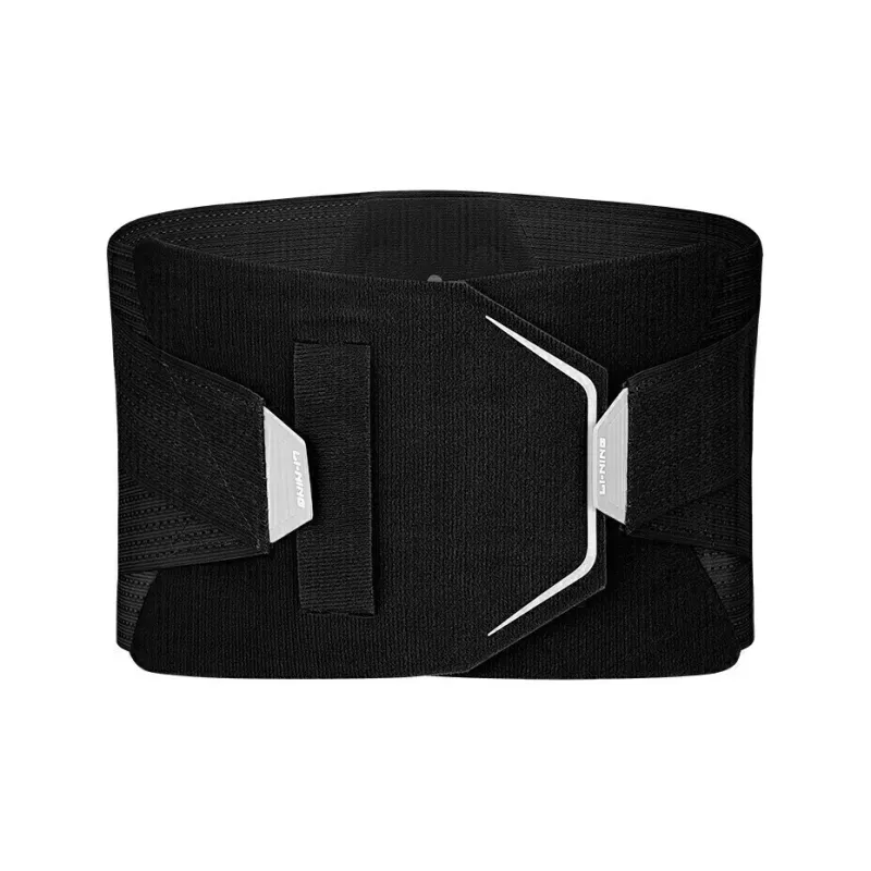 LiNing Back Support Braces Breathable Protective Compression Slip Resistant Black Elastane Nylon Unisex-0