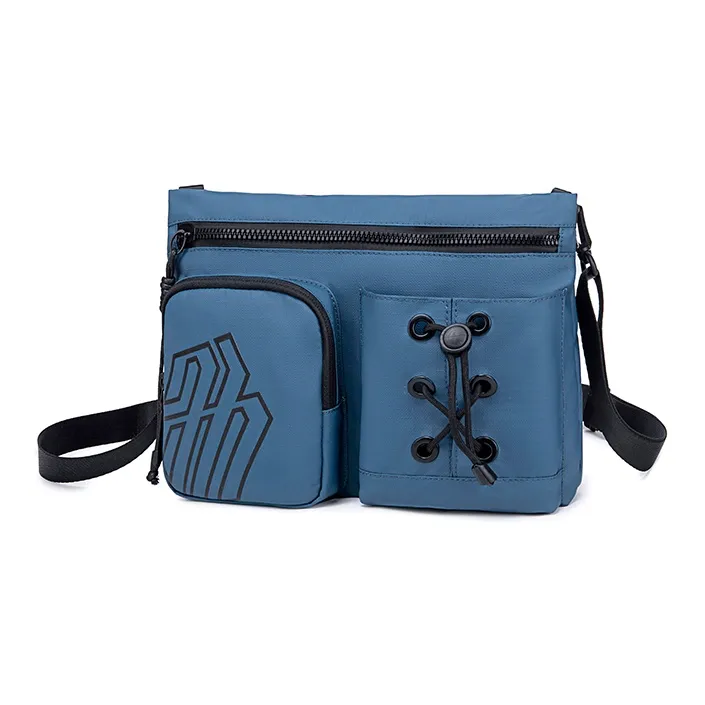 ARCTIC HUNTER Polyester Messenger Bag, Shoulder Bag, Crossbody Bag Unisex Black/Gray/Blue-7