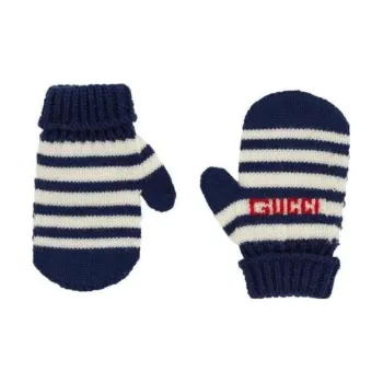 GUCCI Knit Gloves Kids' Marine Blue