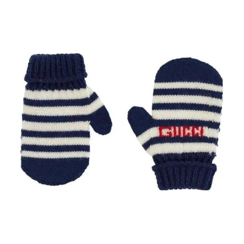 GUCCI Knit Gloves Kids' Marine Blue-0