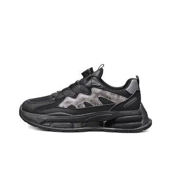 WARRIOR Chunky Sneakers Men Low Top Black/Gray