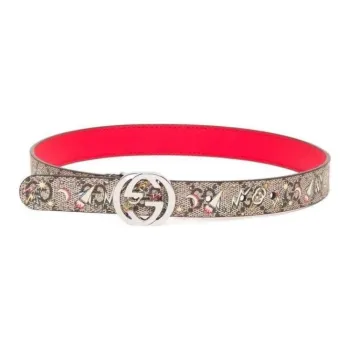 GUCCI Print Decoration Design Belt Kids' Multicolor Width: 2CM