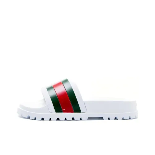 Gucci Web Slide Sandal White
