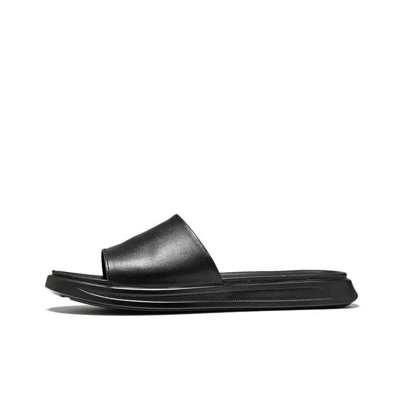 Beidouniao Slide Slippers Men's Black-0