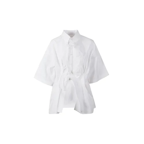 Maison Margiela Runched Collared Short Sleeve Shirt