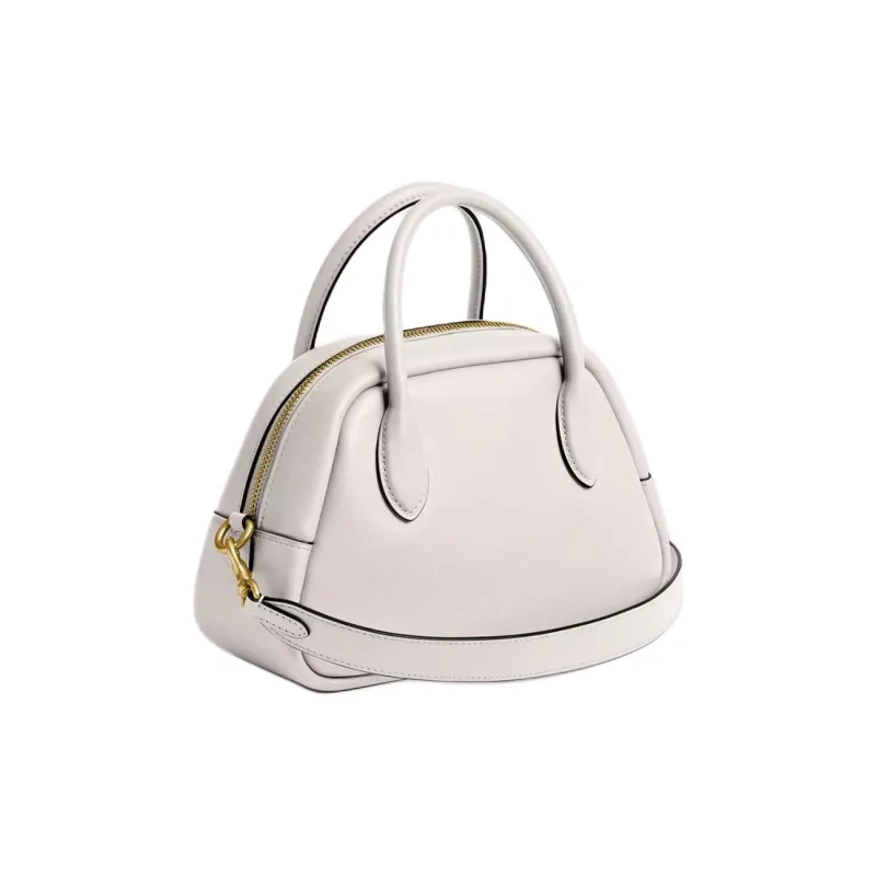 COACH Borough Leather Handbag Shoulder Bag Crossbody Bag Medium Size Women's White-1