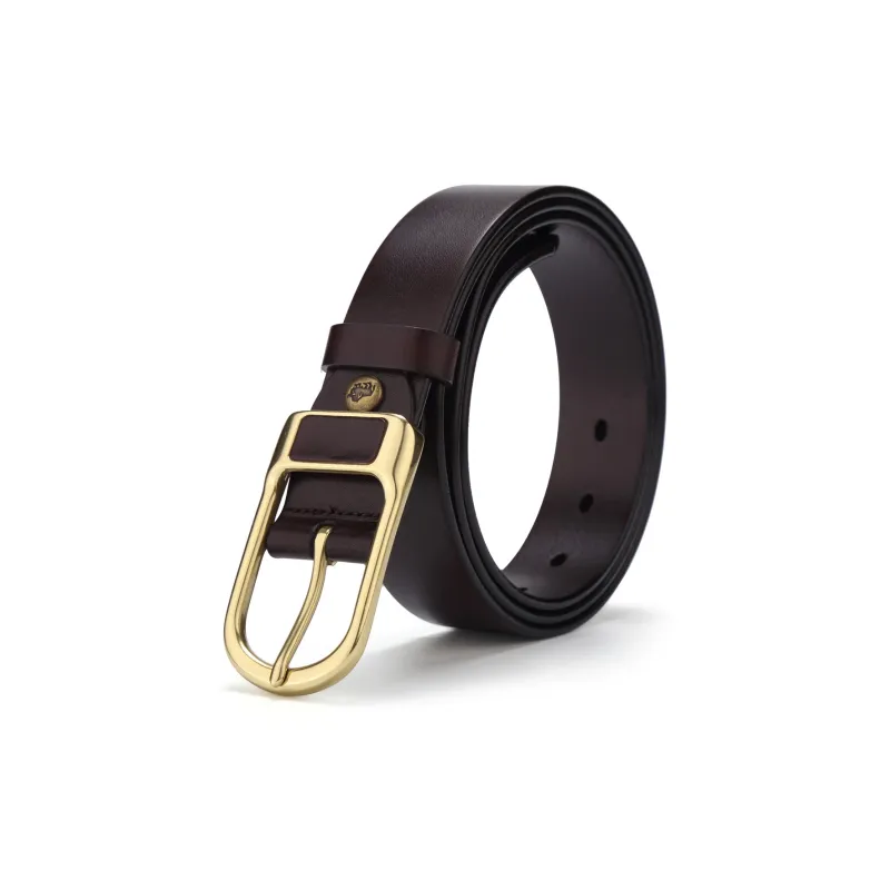BISON DENIM Pin Buckle Belt Width 3.4cm Belt Cow Leather Casual Vintage Men's-2