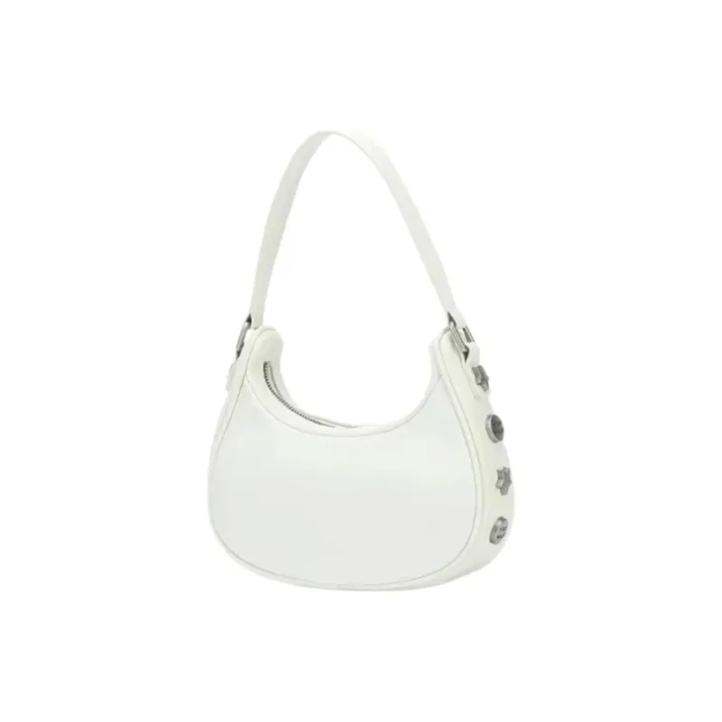 Carksky PU Shoulder Bag Regular Women's Blue/Black/White-19