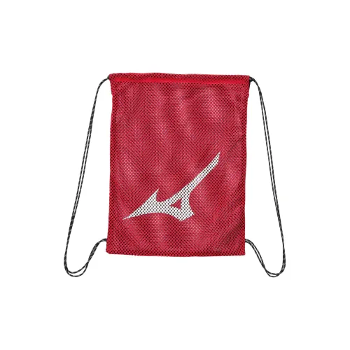 Mizuno Polyester Backpack Small Size Unisex Red & Black