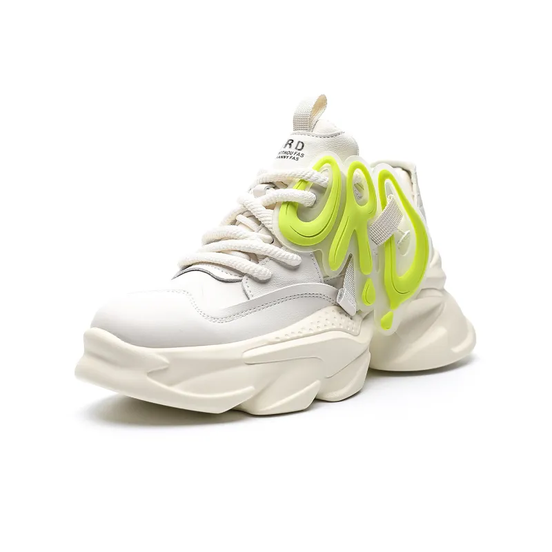 ORD Anti Slip And Wear Resistant Lightweight Height Increasing Low Top Chunky Sneakers Unisex-1