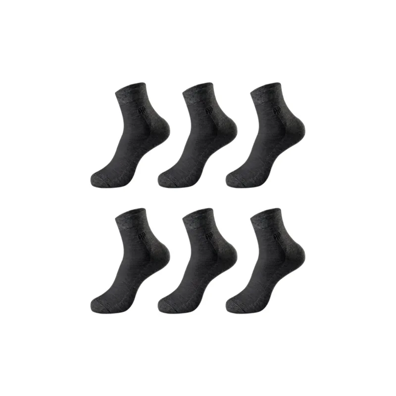 H YXIANG Mid Calf Socks Men's 6 Pack-6