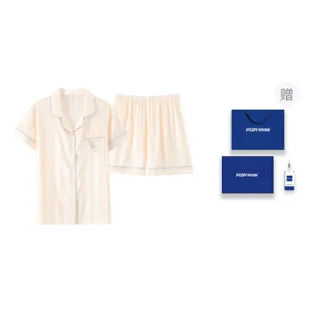 Floating Light Islands Pajama Set Women's Apricot