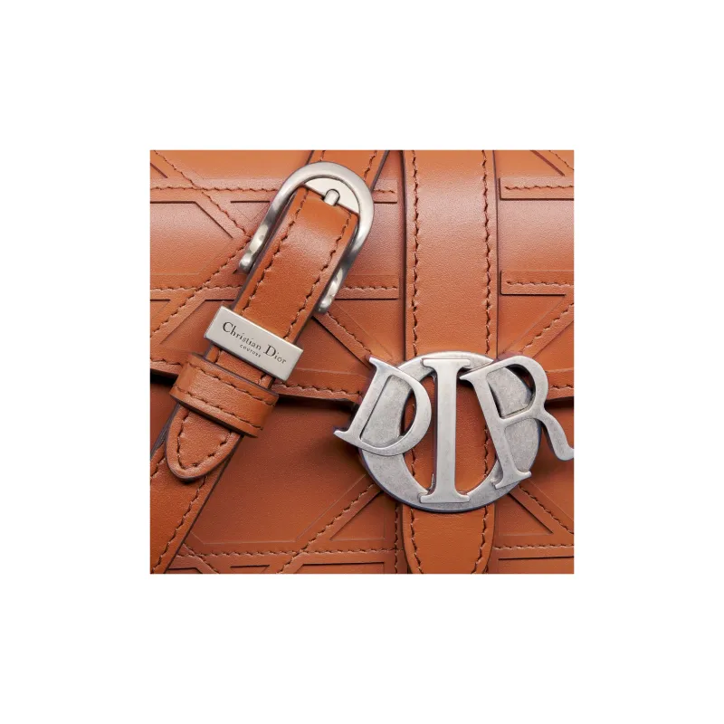 DIOR Cannage Cosmo Leather Shoulder Bag Crossbody Bag Mini Men's Cognac-5
