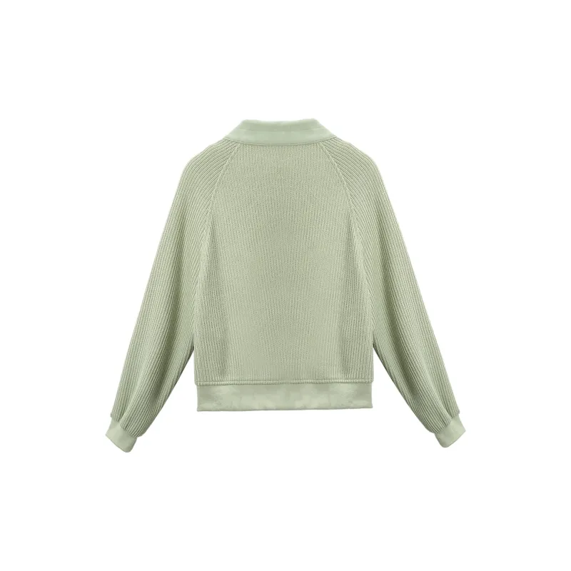 A Paradise For Awakening Cropped Coat Women's Green-1