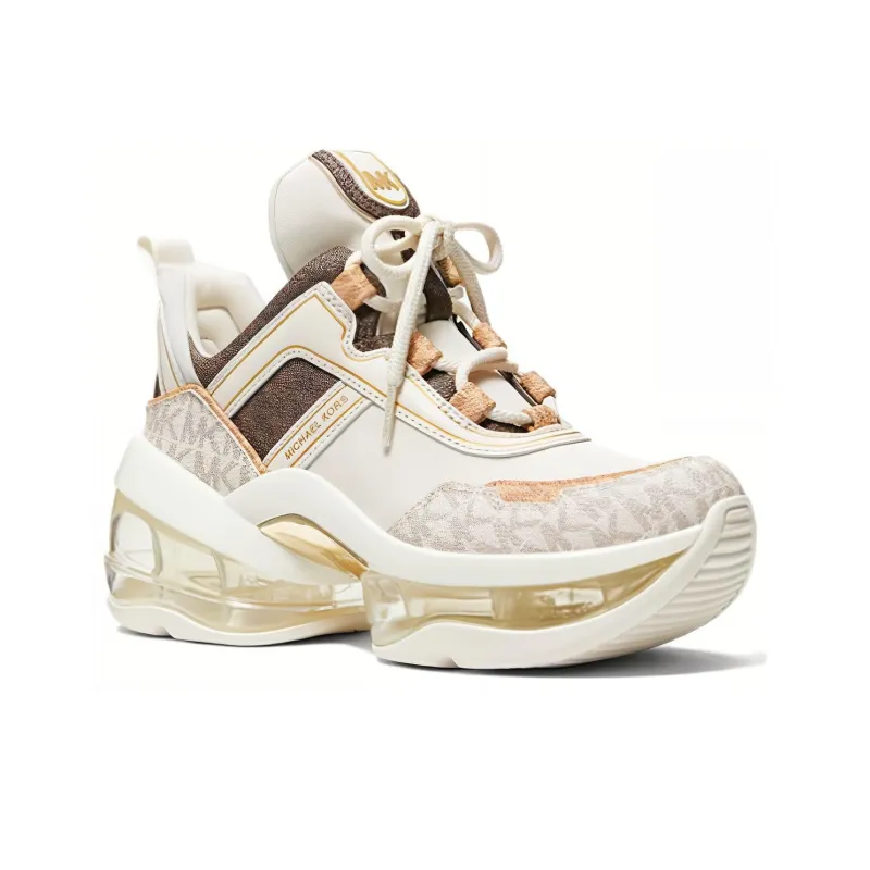 MICHAEL KORS Olympia Low-Top Casual Shoes Women's Cream Yellow-2