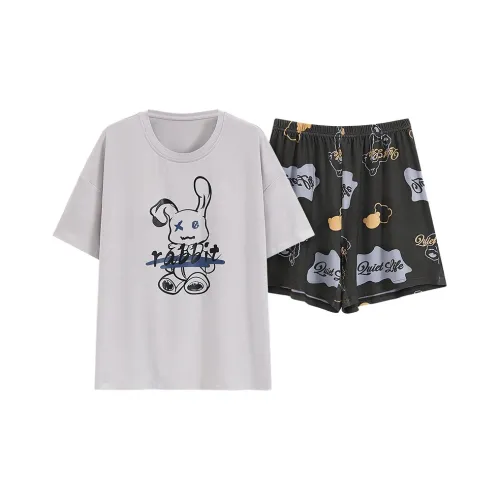 The Story Of The Flower Season Pajama Set Women's Silver