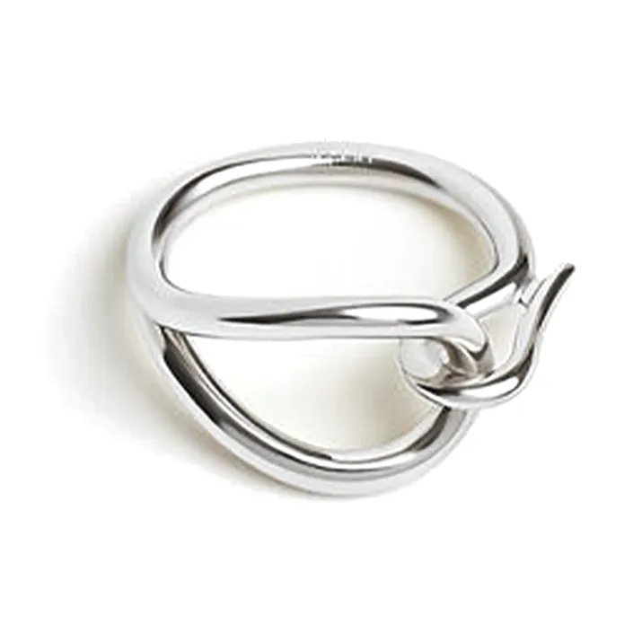 HERMES Silk Scarf Clip Women's Silver-0