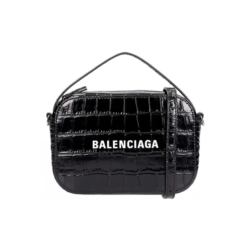 Balenciaga Everyday Leather Handbag Shoulder Bag Unisex Black-1