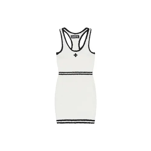 SMFK Sleeveless Dresses Women's White/Black