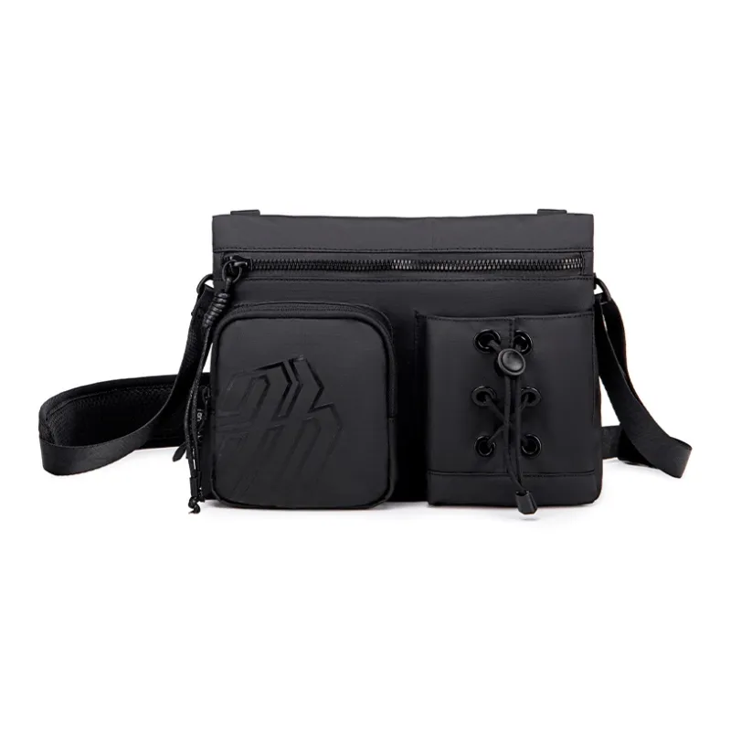 ARCTIC HUNTER Polyester Messenger Bag, Shoulder Bag, Crossbody Bag Unisex Black/Gray/Blue-0