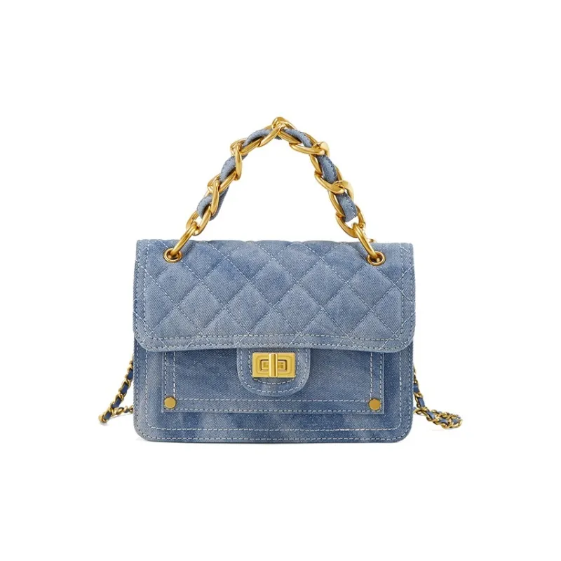 Teenmix Fabric Microfiber Synthetic Leather One Shoulder Handbag Regular Women's Black/Blue-2