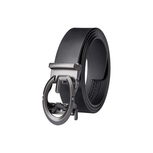 BISON DENIM Cow Leather Leather Belts Men's 3.5cm