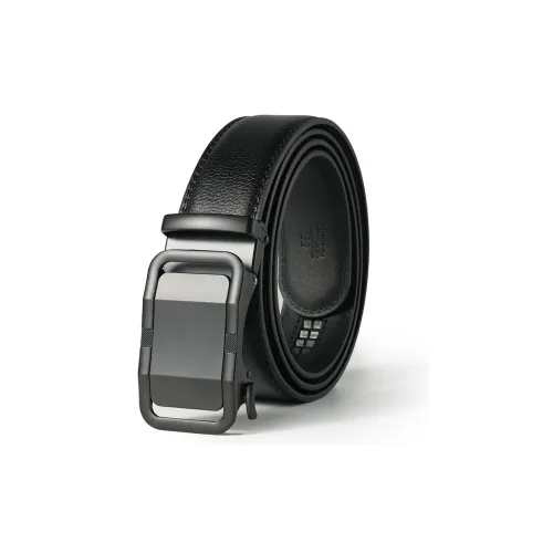 NIUMJ Top Grain Cow Leather Dedicated Belt For Business Suit Trouser Jeans With Automatic Buckle Leather Belts Men's