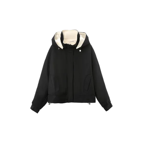 A paradise for awakening Cropped Coats Women's Black