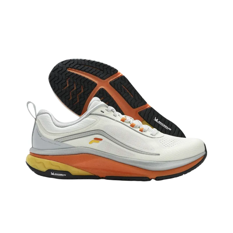 FILA SPD PANTHER 2 Slip Resistant Breathable Low Top Casual Running Shoes Men's Cream White-3